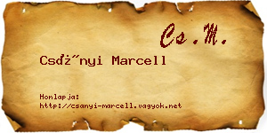 Csányi Marcell névjegykártya